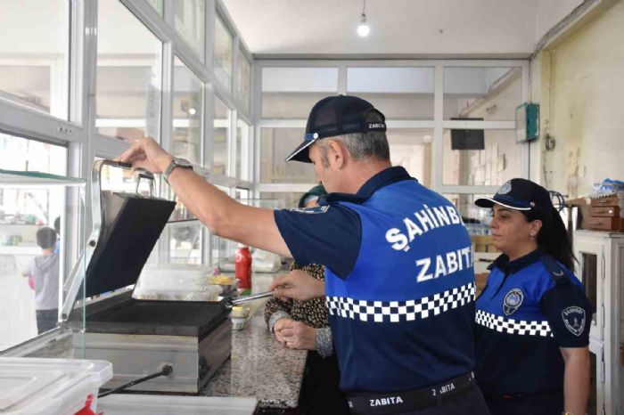 ahinbeyde zabta ekipleri kantinleri denetledi