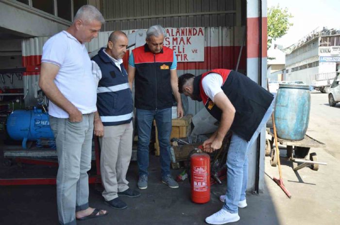 Diyarbakrda sanayi sitelerinde yangnlar nlemek iin denetim yaplyor