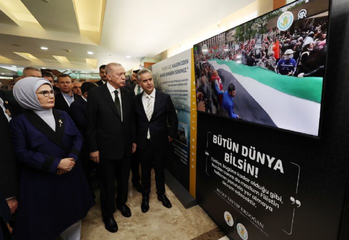 Cumhurbakan Erdoan, Filistin sergisini gezdi