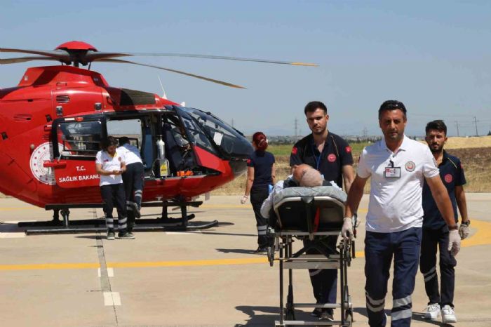 Diyarbakrda kalp krizi geiren 72 yandaki adam ambulans helikopterle hastaneye sevk edildi