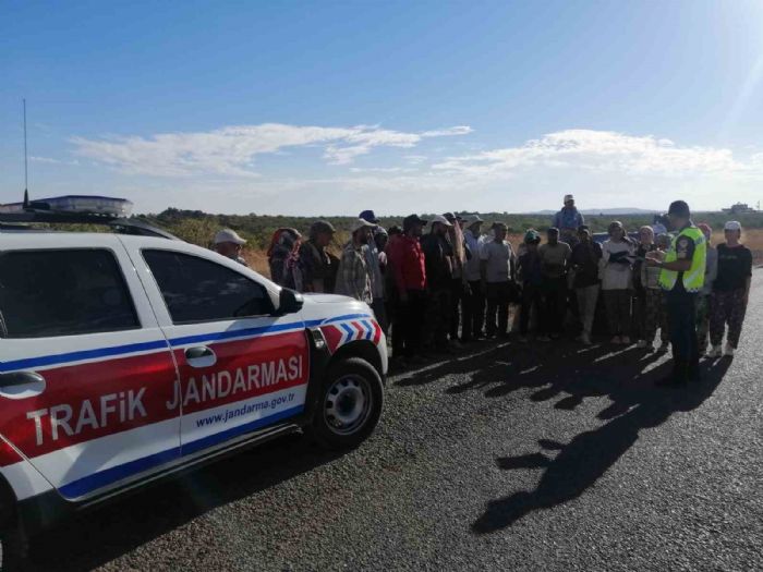 Jandarmadan tarm iilerine gvenli trafik eitimi