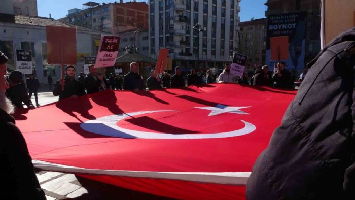 Elazda, srailin Gazzeye ynelik saldrlar Sessiz lkla protesto edildi