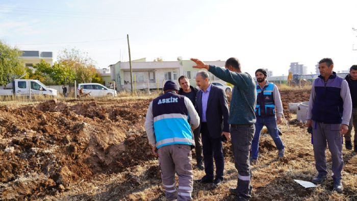 Bakan Kln Camii naat Altyap almalarn Yerinde nceledi