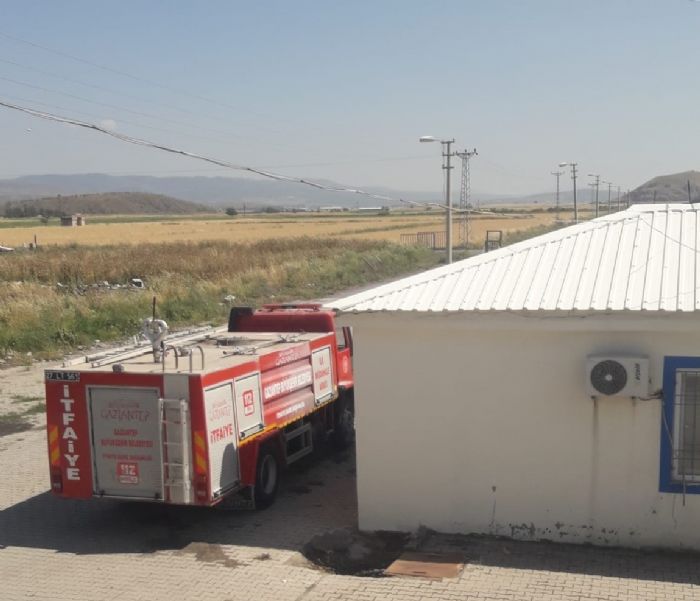Gaziantep Bykehir itfaiye ekipleri mahsul nbetinde