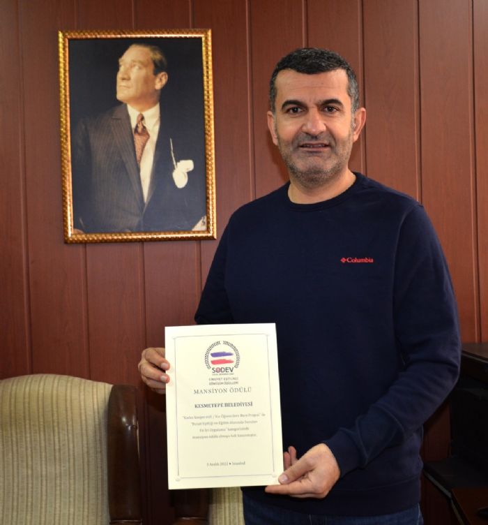 Kesmetepe Belediyesine anlamlı ödül
